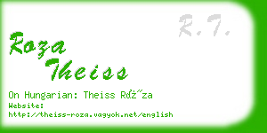 roza theiss business card
